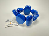 Jackie Brazil "Indiana" Royal Blue Multi Bead Resin Bracelet ( B0210 )