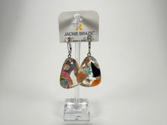 Jackie Brazil "Diamond" Cascade Flinstone on Hook Resin Earrings ( E0700 )
