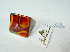 Jackie Brazil "Kandinsky" Large Square Resin Ring ( R1715 ) Size UK P / USA 7.5