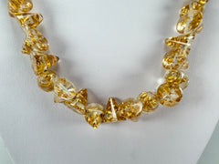 Jackie Brazil "Corina" Small Cones Gold Flakes 55cm Necklace ( N0058 )