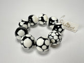 Jackie Brazil "Spots" Spotted Balls On Elastic Resin Bracelet ( B1470 )