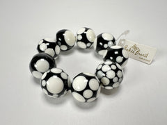 Jackie Brazil "Spots" Spotted Balls On Elastic Resin Bracelet ( B1470 )