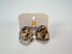 Jackie Brazil "Camille" Seaweed Abstract Resin Earrings ( E1053 )