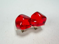 Jackie Brazil "Camille" Red Transparent Abstract Resin Earrings ( E1053 )