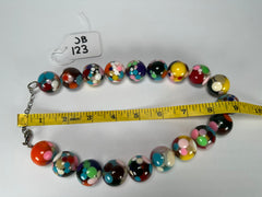 Jackie Brazil "Spotted Balls" Party Mix Spots Resin Necklace 50cm ( N1675 )