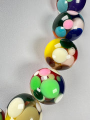 Jackie Brazil "Spotted Balls" Party Mix Spots Resin Necklace 50cm ( N1675 )
