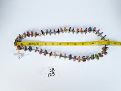 Jackie Brazil "Africa" Liquorice Squares & Beads Mix Colours 70cm Necklace ( N0009 )