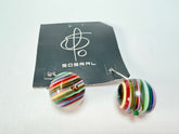 Jackie Brazil "Cat Eyes" Liquorice Balls Mix Colours Short Resin Earrings ( E0960 )