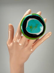 Jackie Brazil "Large Riverstone" Kandinsky 40MM Ring ( R3605 ) Size UK - T / US- 9.5