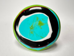 Jackie Brazil "Large Riverstone" Kandinsky 40MM Ring ( R3605 ) Size UK - T / US- 9.5