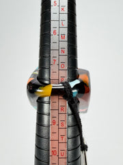 Jackie Brazil "Art Deco" Abstract Resin Ring ( R3081 ) Size UK Q / USA 8