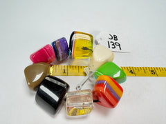 Jackie Brazil "8 PZS" Natural Large Stones Elasticated Bracelet ( B0374 )