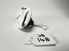 Jackie Brazil "Black & White Marble" Large Riverstone 40mm Ring ( R3605 ) Size UK - Z+1 / US- 13
