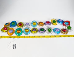 Jackie Brazil "Saturn" Transparent Summer Mix Disc & Ball Long 75cm Necklace ( N0052 )