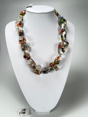 Jackie Brazil "Diamonds" Cascade Flintstone Bone 55cm Necklace ( N0061 )