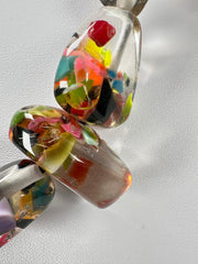 Jackie Brazil "Diamonds" Cascade Flintstone Bone 55cm Necklace ( N0061 )