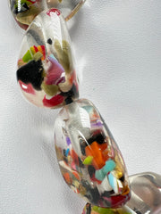 Jackie Brazil "Diamonds" Cascade Flintstone Bone 55cm Necklace ( N0061 )