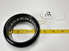 Jackie Brazil "Bar Code" Black & White Solid Round 3.4cm Bangle ( B2162 )