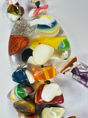 Jackie Brazil "Orient Express" 3 Strand Small Bead Mix Colours Long Choker Necklace ( N3532 )