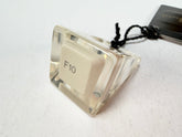 Jackie Brazil "Carre" Keyboard Flash Clear Square Resin Ring ( R3210 ) Size UK Q / US 8