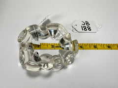 Jackie Brazil "KL" Crystal Transparent Large Cones Bracelet ( B2902 )