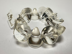 Jackie Brazil "KL" Crystal Transparent Large Cones Bracelet ( B2902 )