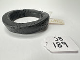 Jackie Brazil "Dark Black" Charcoal Donut Solid Round Thin Bangle ( B2875 )