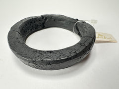 Jackie Brazil "Dark Black" Charcoal Donut Solid Round Thin Bangle ( B2875 )