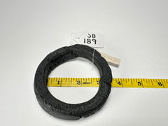 Jackie Brazil "Dark Black" Charcoal Donut Solid Round Thin Bangle ( B2875 )