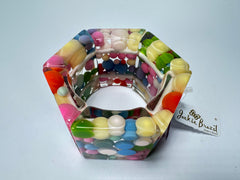 Jackie Brazil "Sabrina" Spots Hexagonal Elasticated 5cm Bracelet ( B2522 )