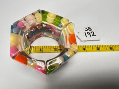 Jackie Brazil "Sabrina" Spots Hexagonal Elasticated 5cm Bracelet ( B2522 )