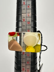 Jackie Brazil "Past Present Urca" Cascade Square Resin Ring ( R3256 ) Size UK O / US 7.5