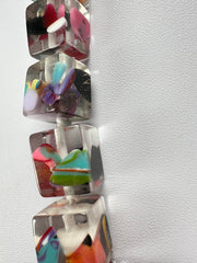 Jackie Brazil "POP" Cascade Liquorice Small Cubes 65cm Necklace ( N0046 )