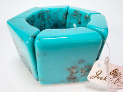 Jackie Brazil "Sabrina" Turquoise Elasticated Bracelet ( B0225 )