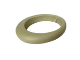 Jackie Brazil "Solid Oval" Natural Beige Matte 1.3cm Resin Bangle ( B0040 )