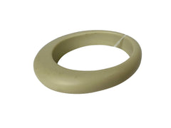 Jackie Brazil "Solid Oval" Natural Beige Matte 1.3cm Resin Bangle ( B0040 )