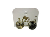 Jackie Brazil "Betty" Seaweed Small Ball Stud Resin Earrings ( E0095 )