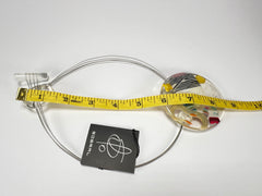 Jackie Brazil "Cascade" Large Disk On Metal Cord Resin Necklace ( N3350 )