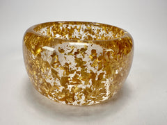 Jackie Brazil "Carmen" Gold Flakes 5cm Resin Bangle ( B2500 )