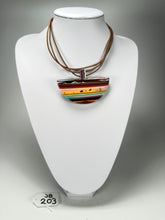 Jackie Brazil "Mix Colours" Half Liquorice Disk On 3 Cords Choker Necklace ( N0538 )