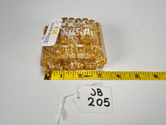 Jackie Brazil "Clarissa" Gold Flakes Thin Rectangles Elasticated Bracelet ( B2335 )