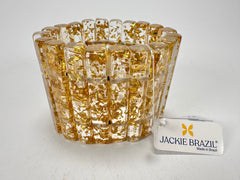 Jackie Brazil "Clarissa" Gold Flakes Thin Rectangles Elasticated Bracelet ( B2335 )