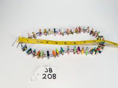Jackie Brazil "Africa" Liquorice Squares & Beads Mix Colours 50cm Necklace ( N0008 )