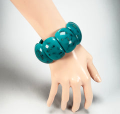 Jackie Brazil "Maria" Turquoise Mix Elasticated Bracelet ( B0217 )