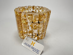 Jackie Brazil "Clarissa" Gold Flakes Thin Rectangles Elasticated Bracelet ( B2335 )