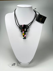 Jackie Brazil "Chrysler" Art Deco Resin On Choker Necklace ( N3056 )