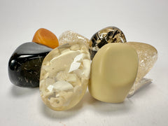 Jackie Brazil "Cusco" Seasons Mix Large Stones Elasticated Bracelet ( B1350 )