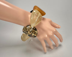 Jackie Brazil "Cusco" Seasons Mix Large Stones Elasticated Bracelet ( B1350 )