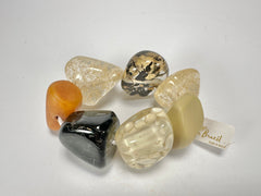 Jackie Brazil "Cusco" Seasons Mix Large Stones Elasticated Bracelet ( B1350 )