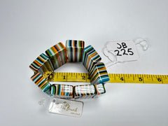 Jackie Brazil "Pop Art" Liquorice Winter Mix 8 Squares Elasticated Bracelet ( B0376 )
